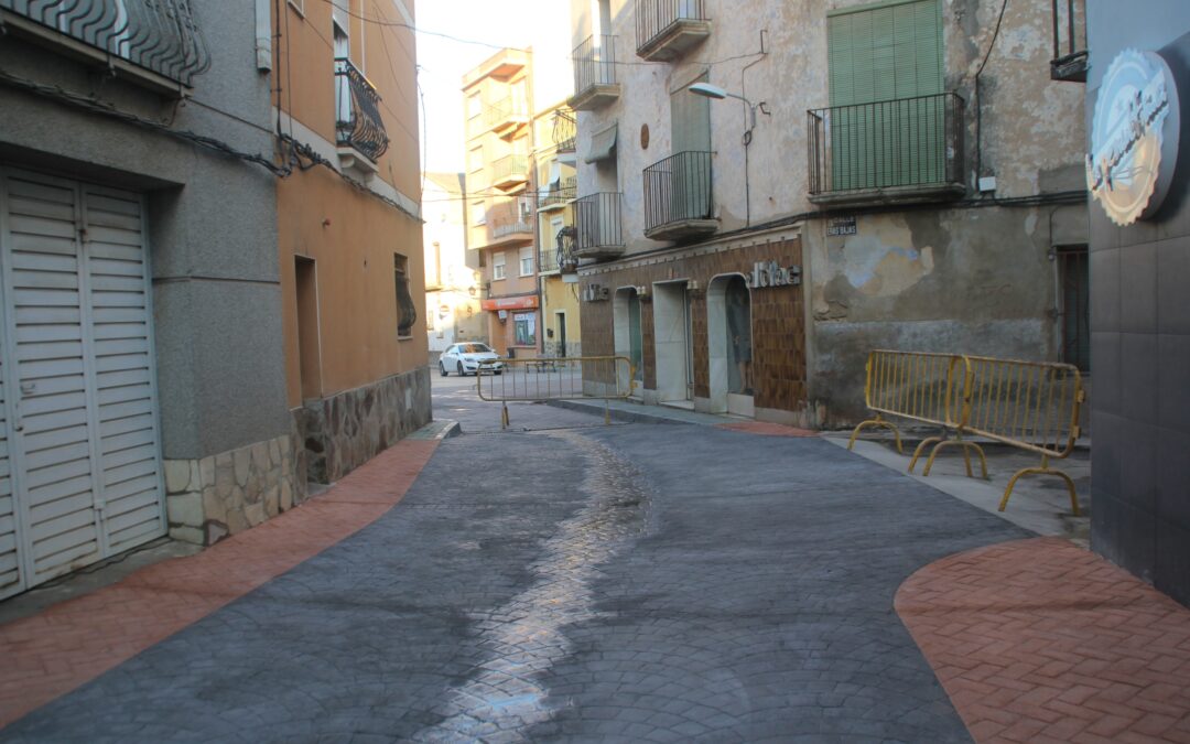 Finalización de obras en la calle Maella, Nonaspe